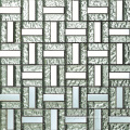 stone and glass plaid mosaic